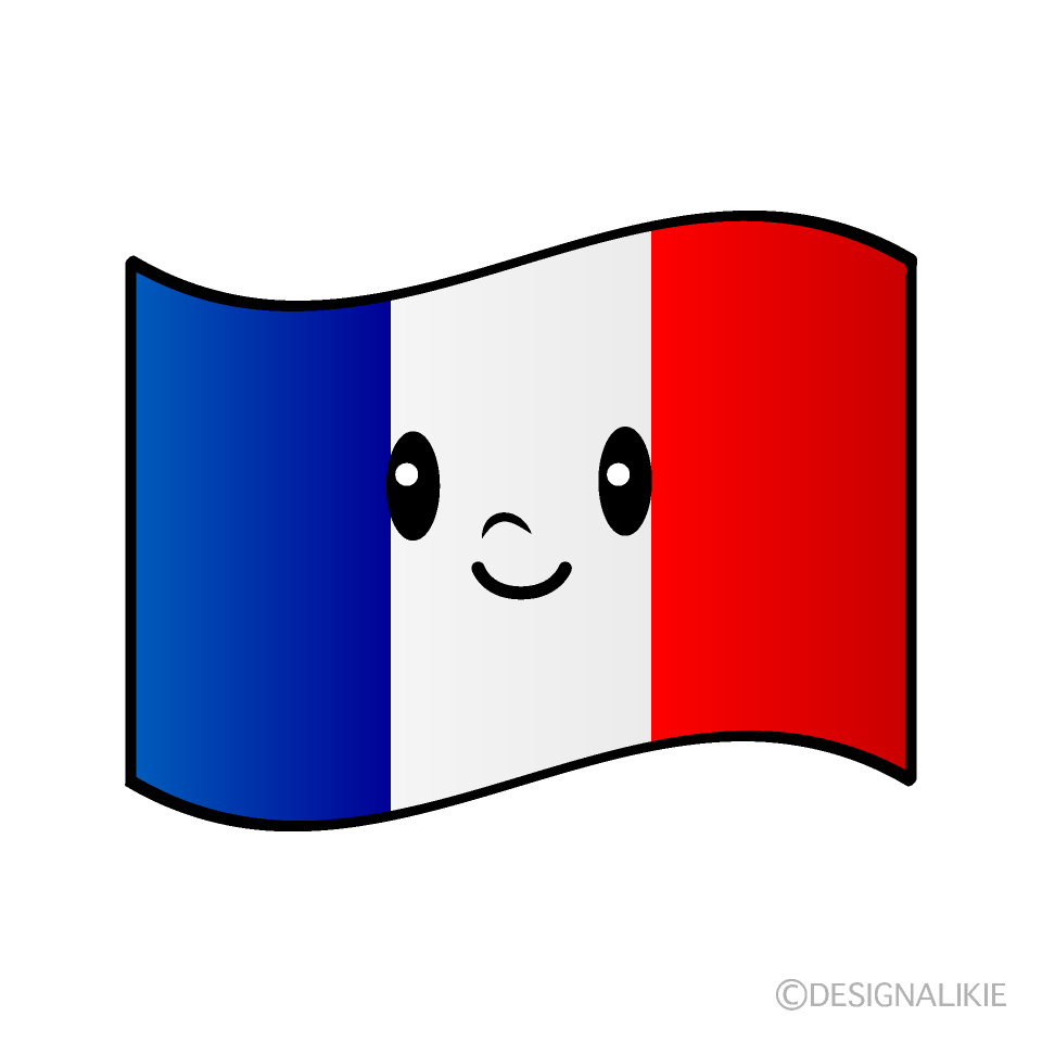 かわいいフランス国旗イラスト