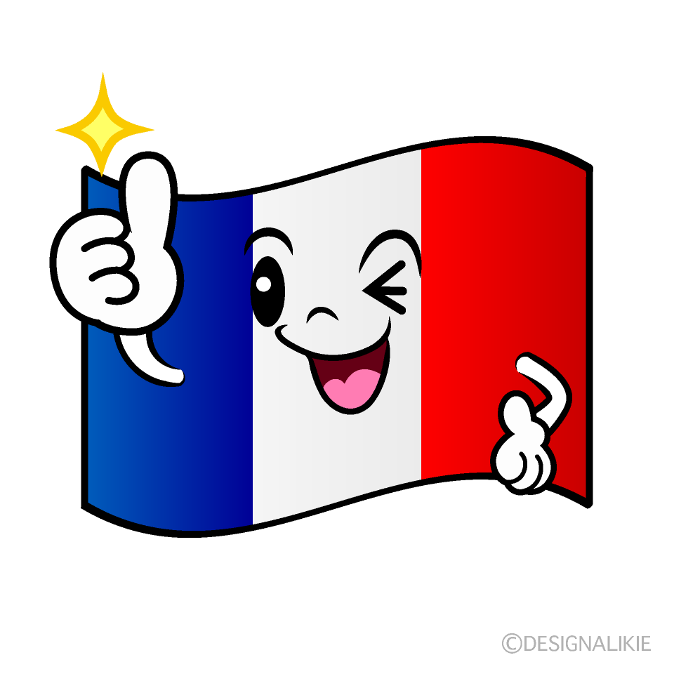 かわいいいいね！のフランス国旗イラスト