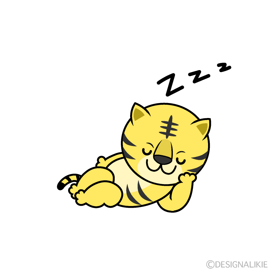 かわいい寝るトライラスト