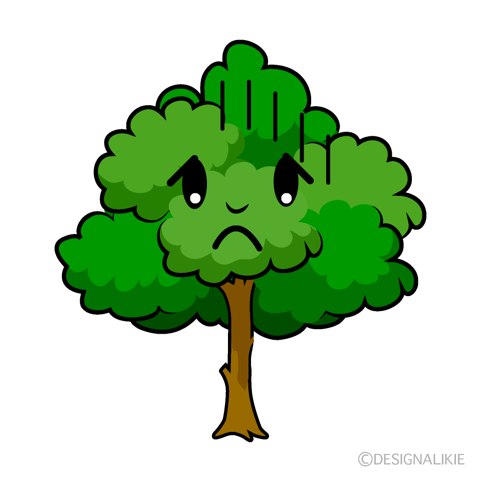 かわいい落ち込む木イラスト