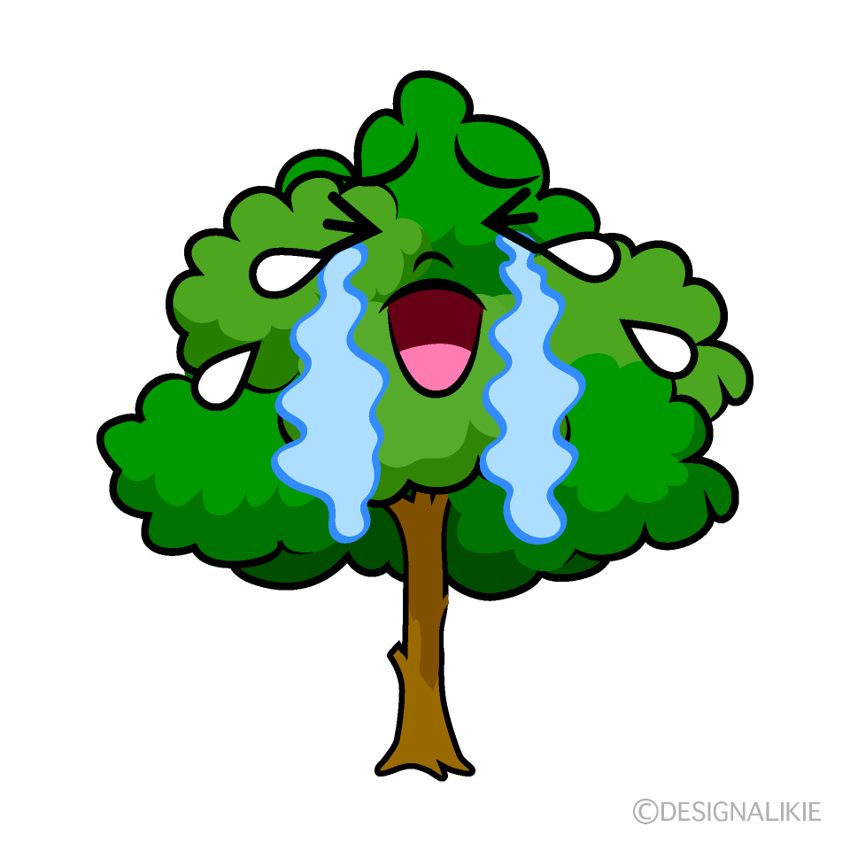 かわいい泣く木イラスト