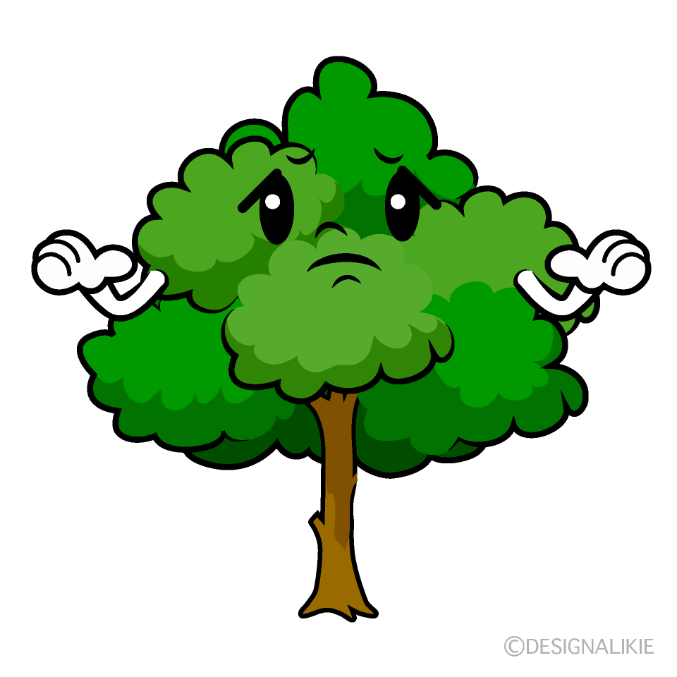 かわいい困る木イラスト