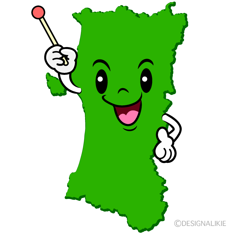 かわいい話す秋田県イラスト