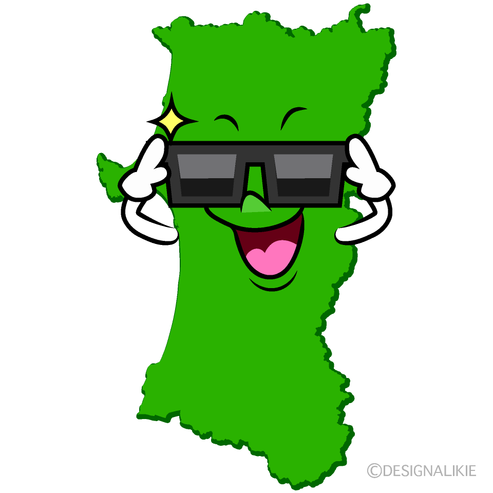 かわいいかっこいい秋田県イラスト