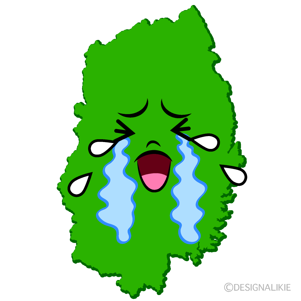 かわいい泣く岩手県イラスト