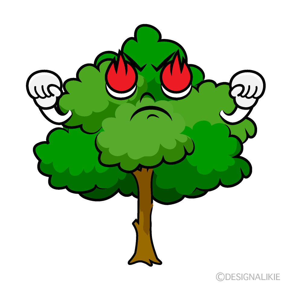 かわいい燃える木イラスト