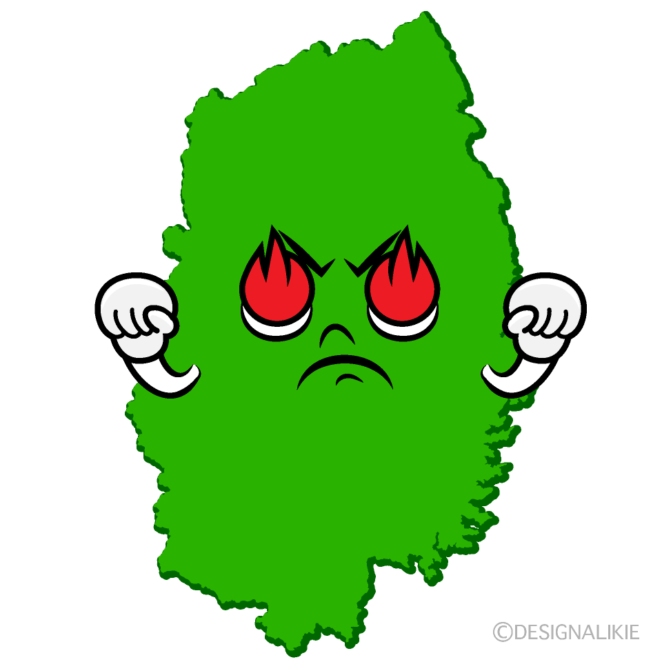 かわいい熱意の岩手県イラスト