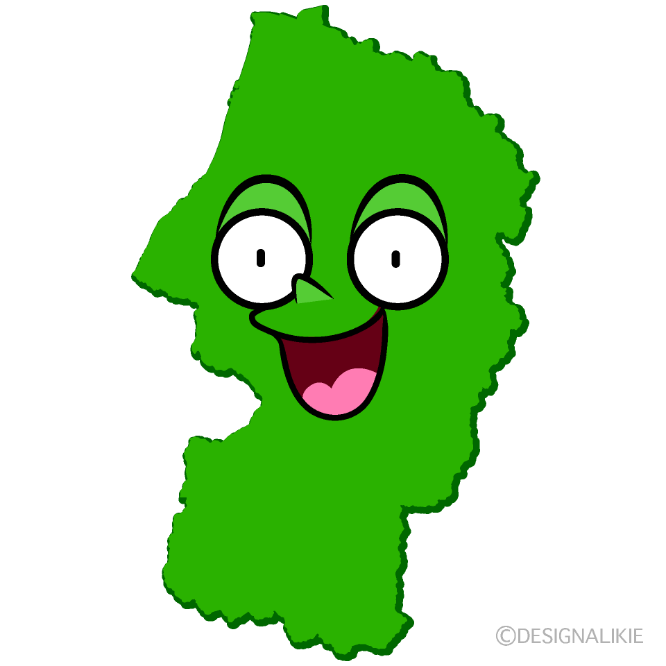 Cute Surprised Yamagata Prefecture Clipart