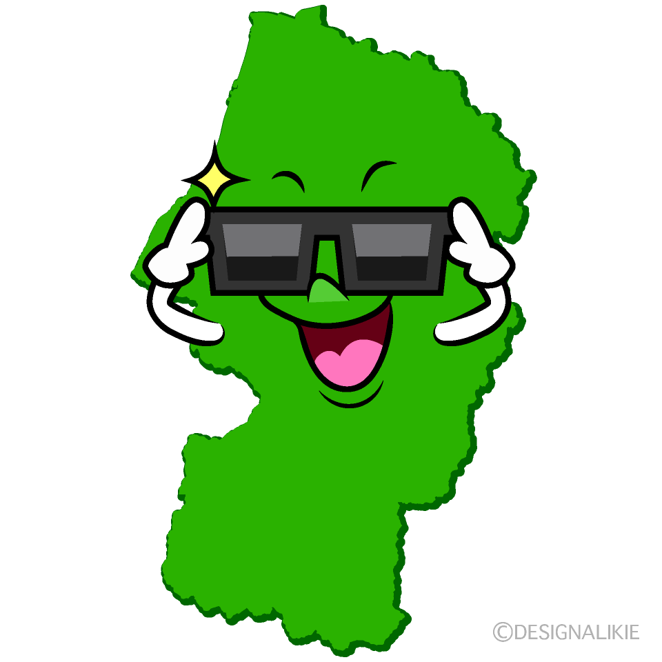 かわいいかっこいい山形県イラスト