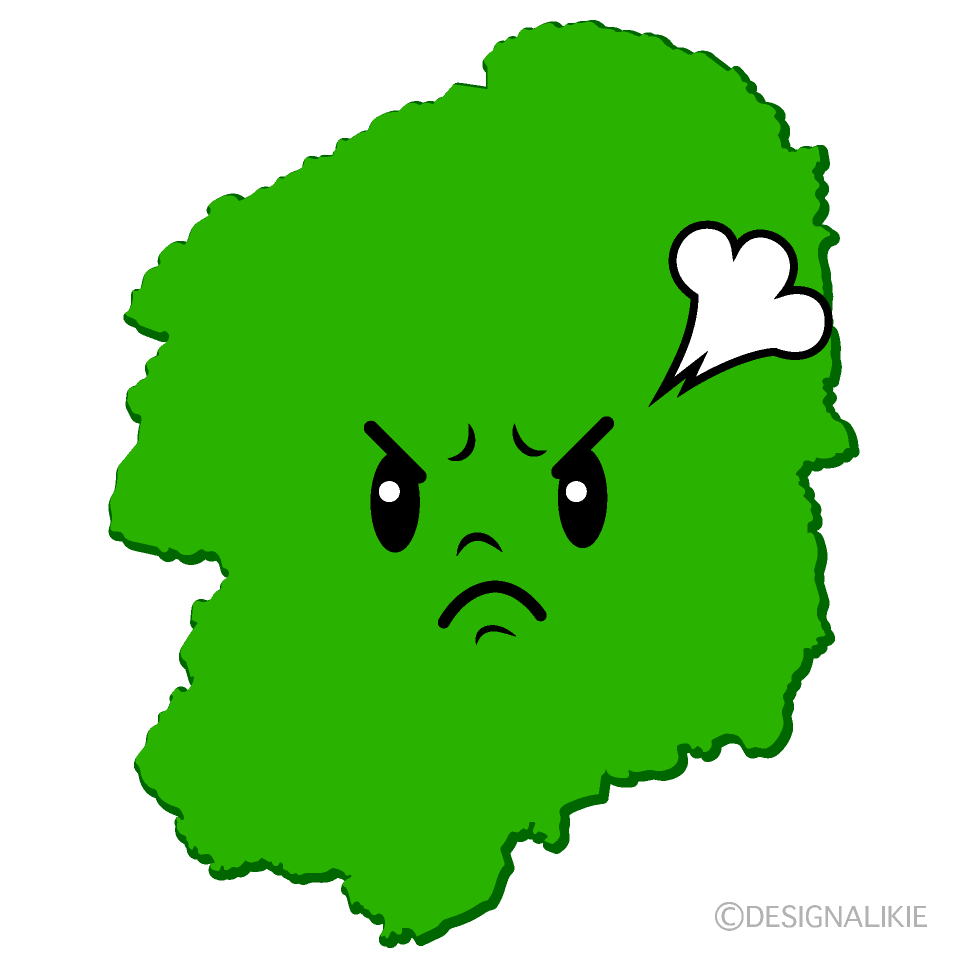 かわいい怒る栃木県イラスト
