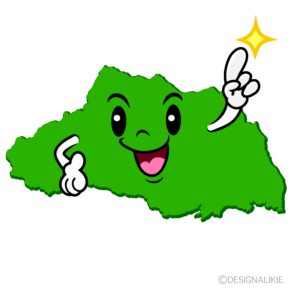 かわいい指差す埼玉県イラスト