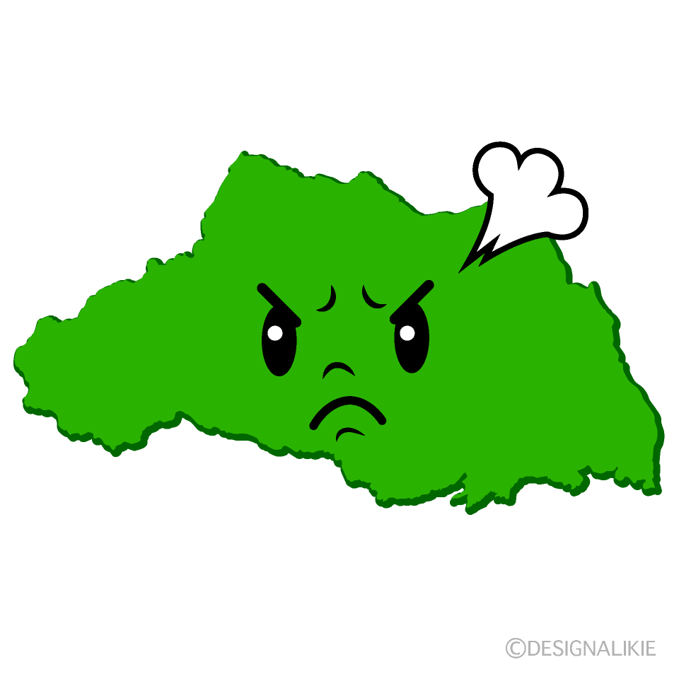 かわいい怒る埼玉県イラスト