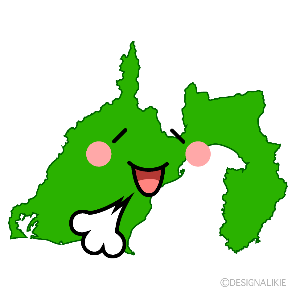 かわいいリラックスする静岡県イラスト