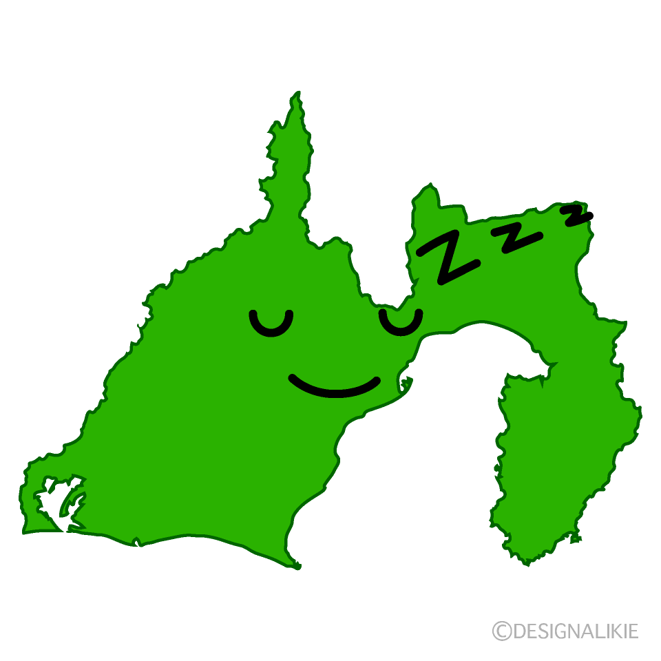 かわいい寝る静岡県イラスト