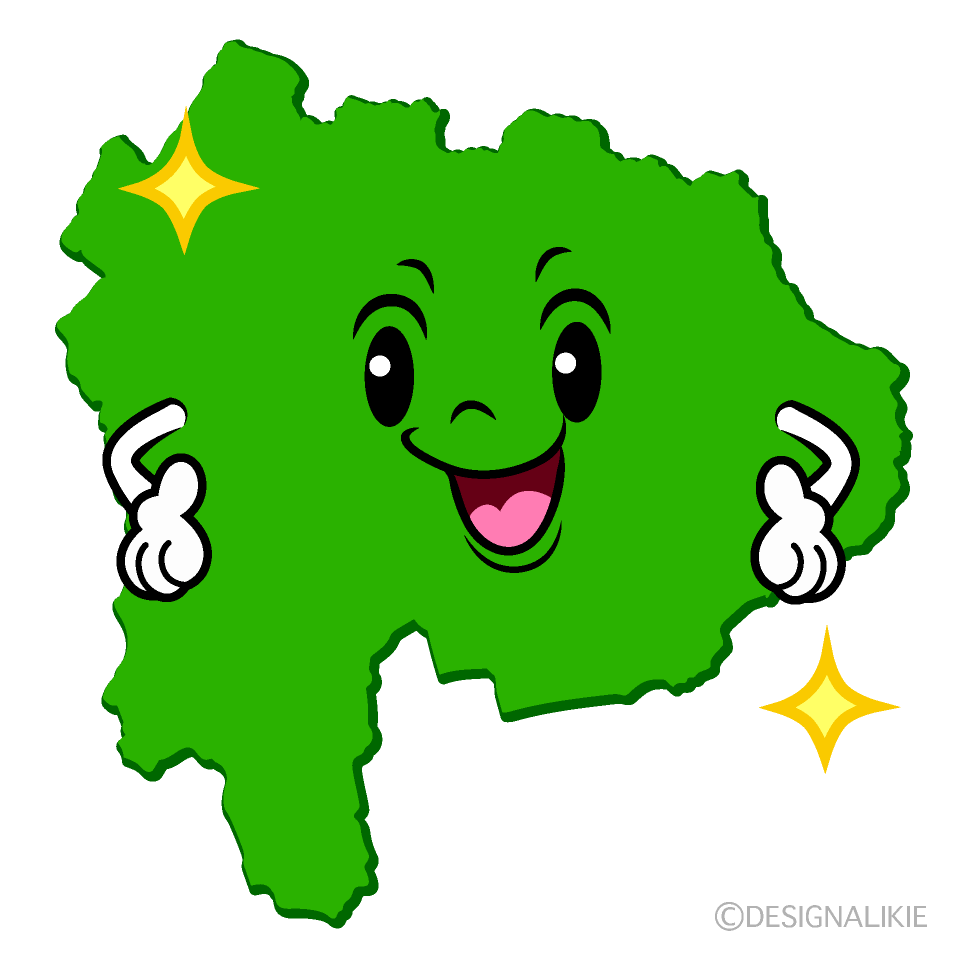 かわいい煌く山梨県イラスト