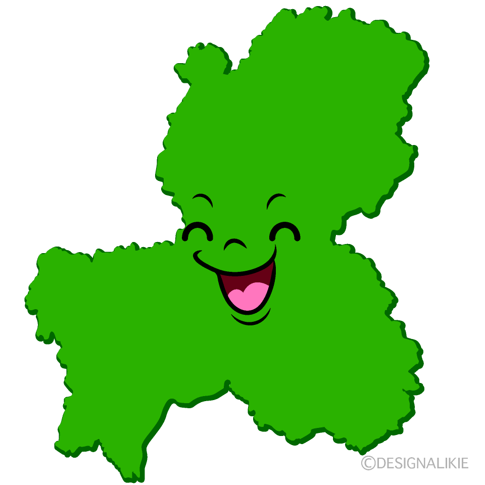 かわいい笑顔の岐阜県イラスト