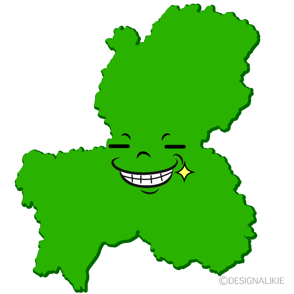 かわいいニヤリの岐阜県イラスト