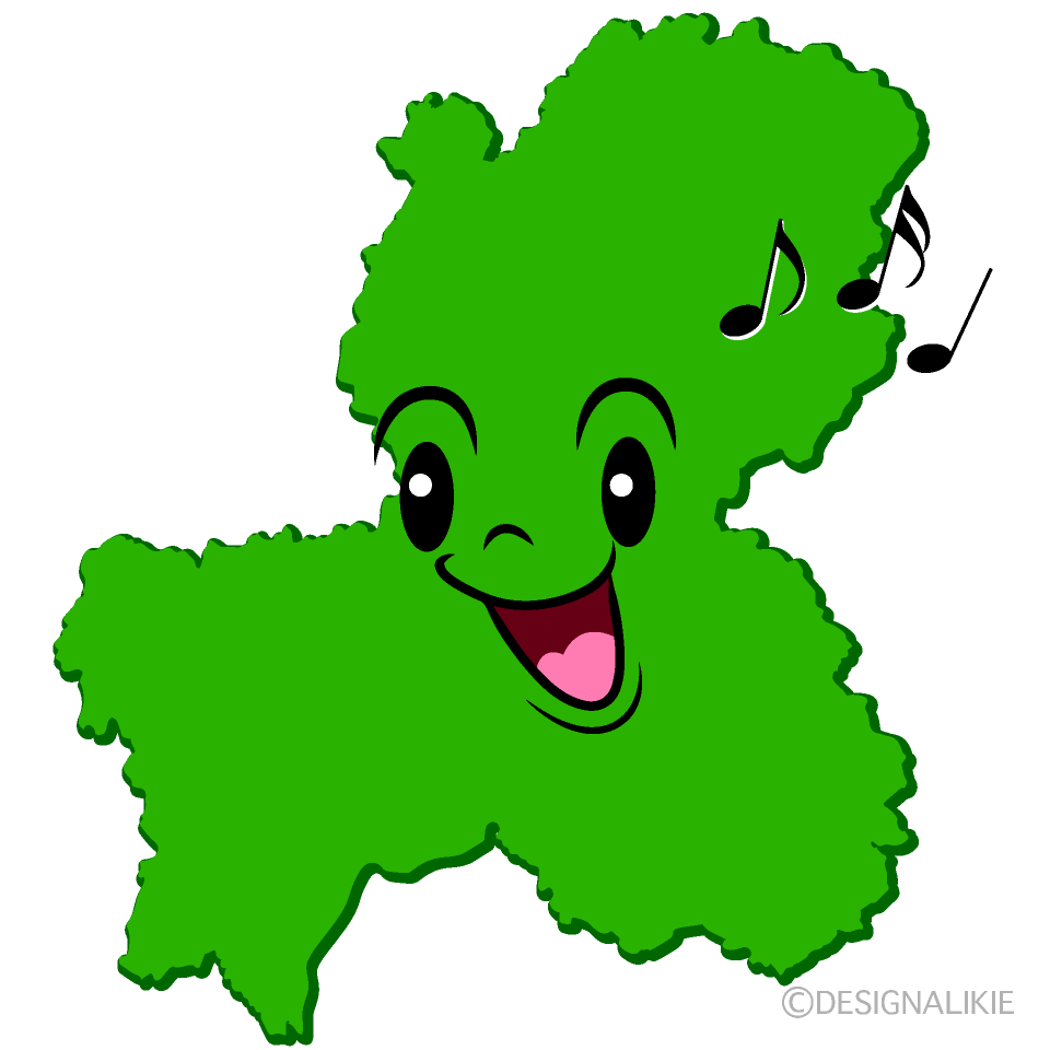 かわいい歌う岐阜県イラスト