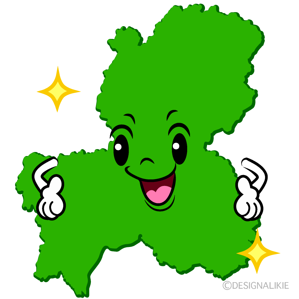 かわいい煌く岐阜県イラスト