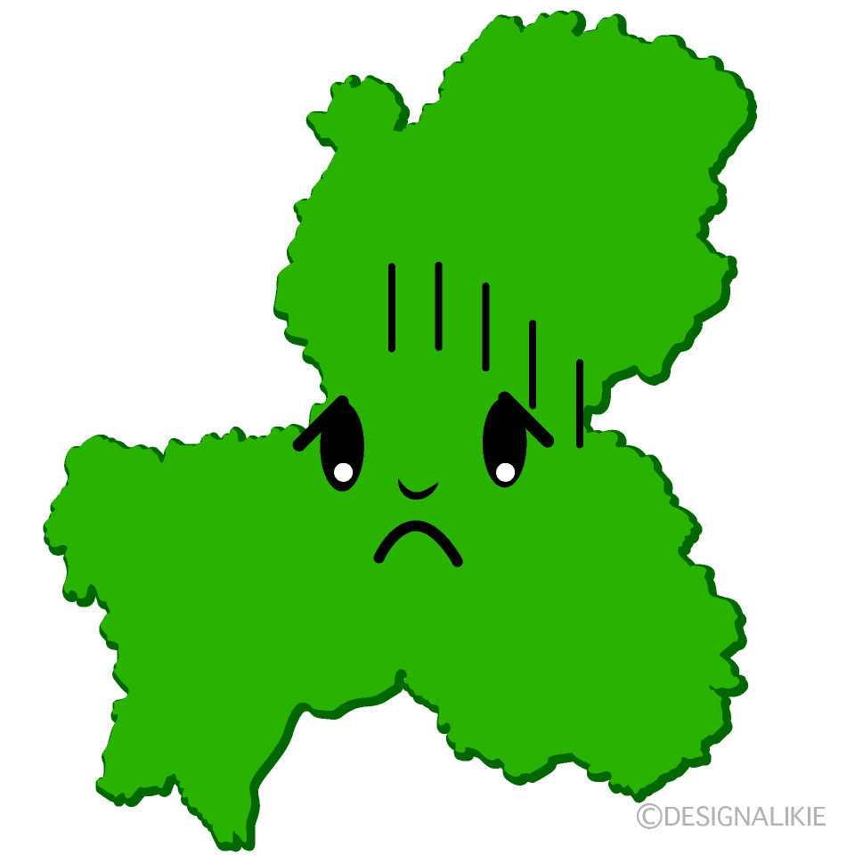 かわいい落ち込む岐阜県イラスト