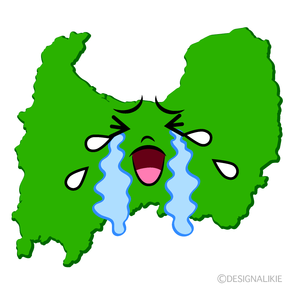 かわいい泣く富山県イラスト