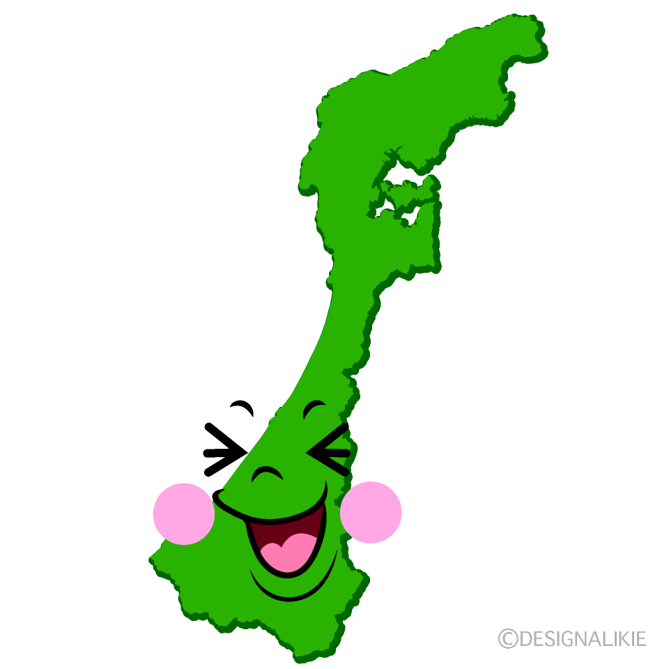 かわいい笑う石川県イラスト