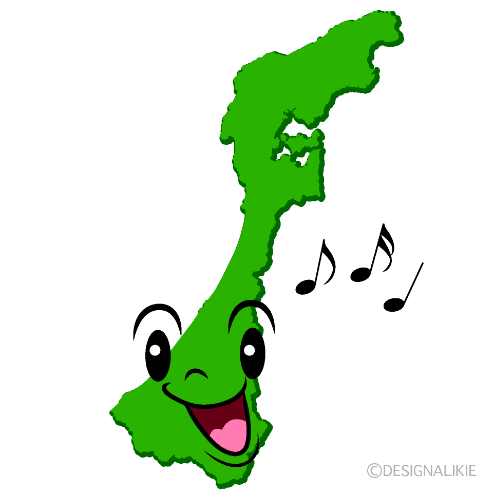 かわいい歌う石川県イラスト