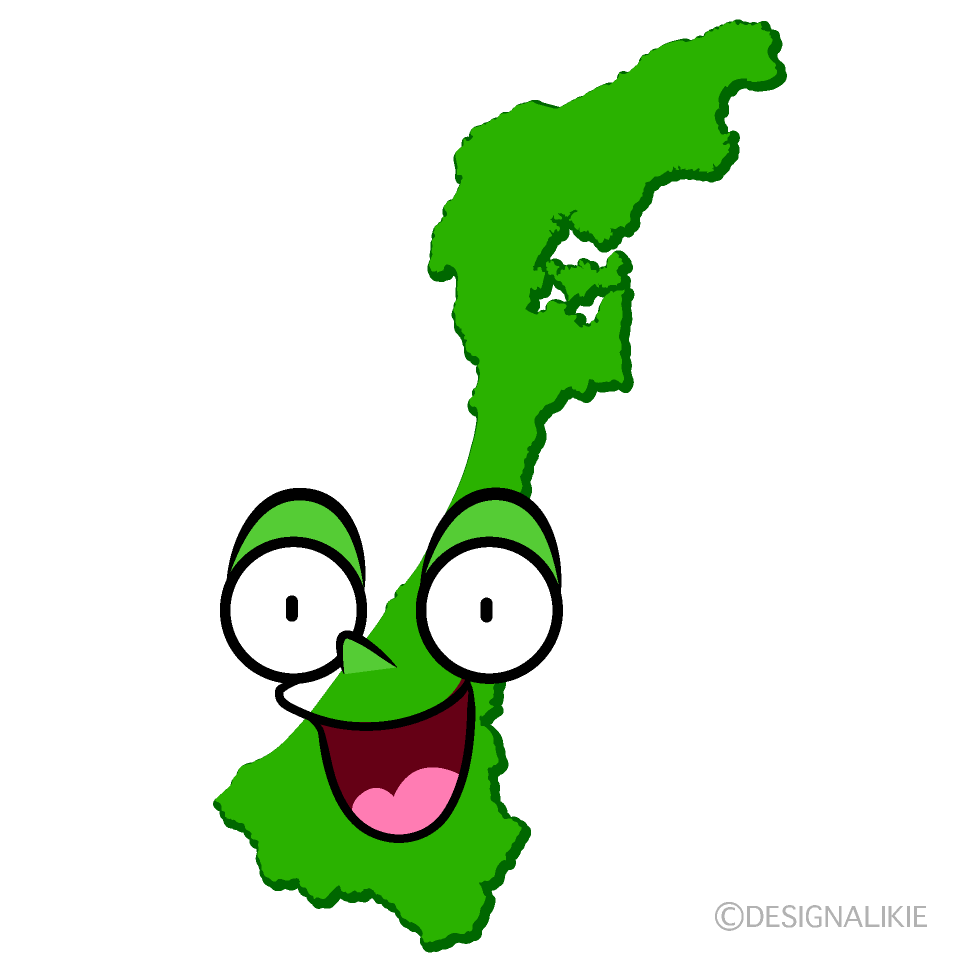 かわいい驚く石川県イラスト