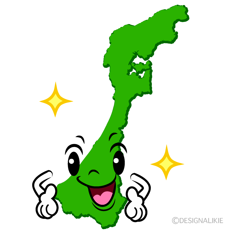 かわいい煌く石川県イラスト