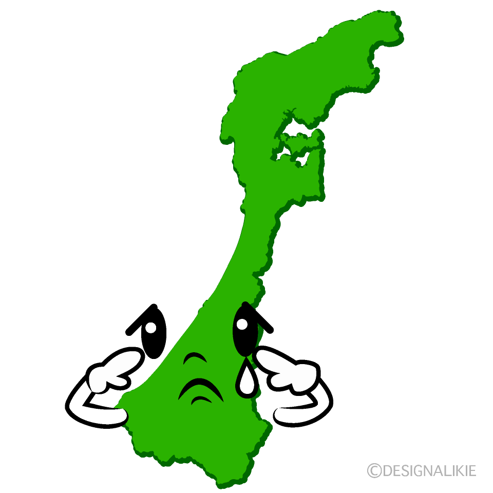 Cute Sad Ishikawa Prefecture Clipart