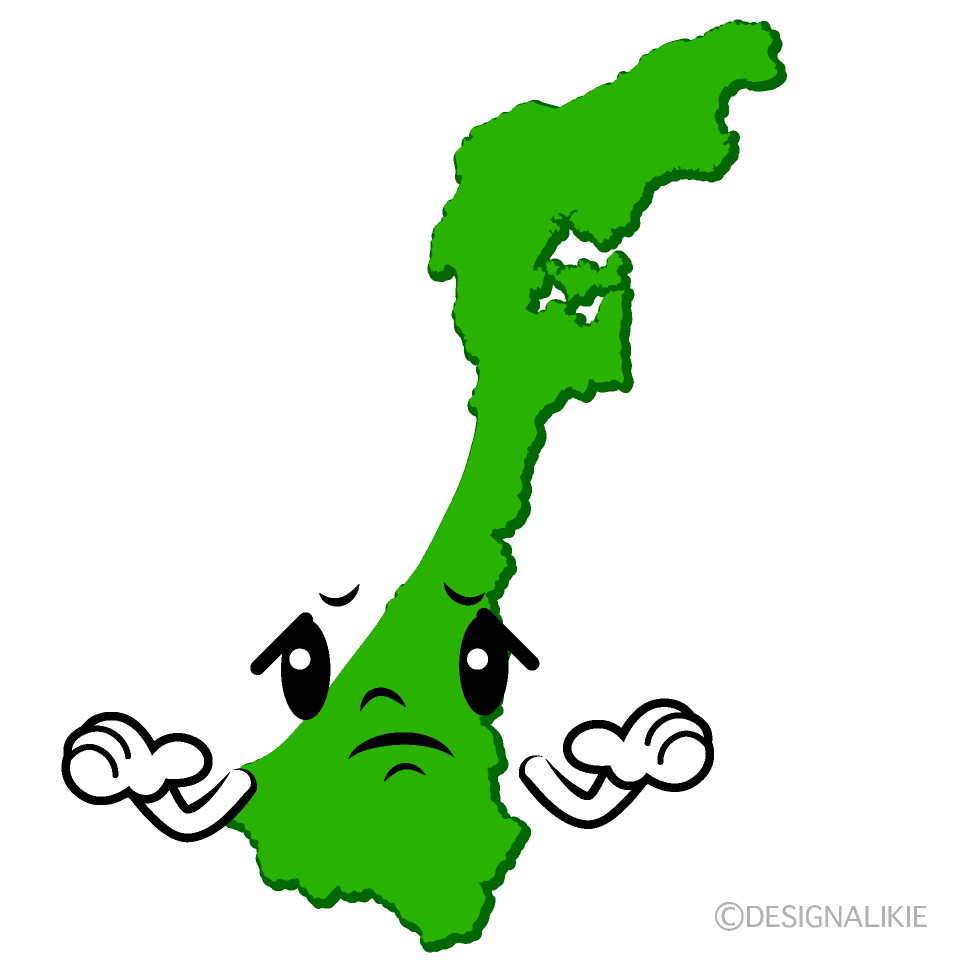 かわいい困る石川県イラスト
