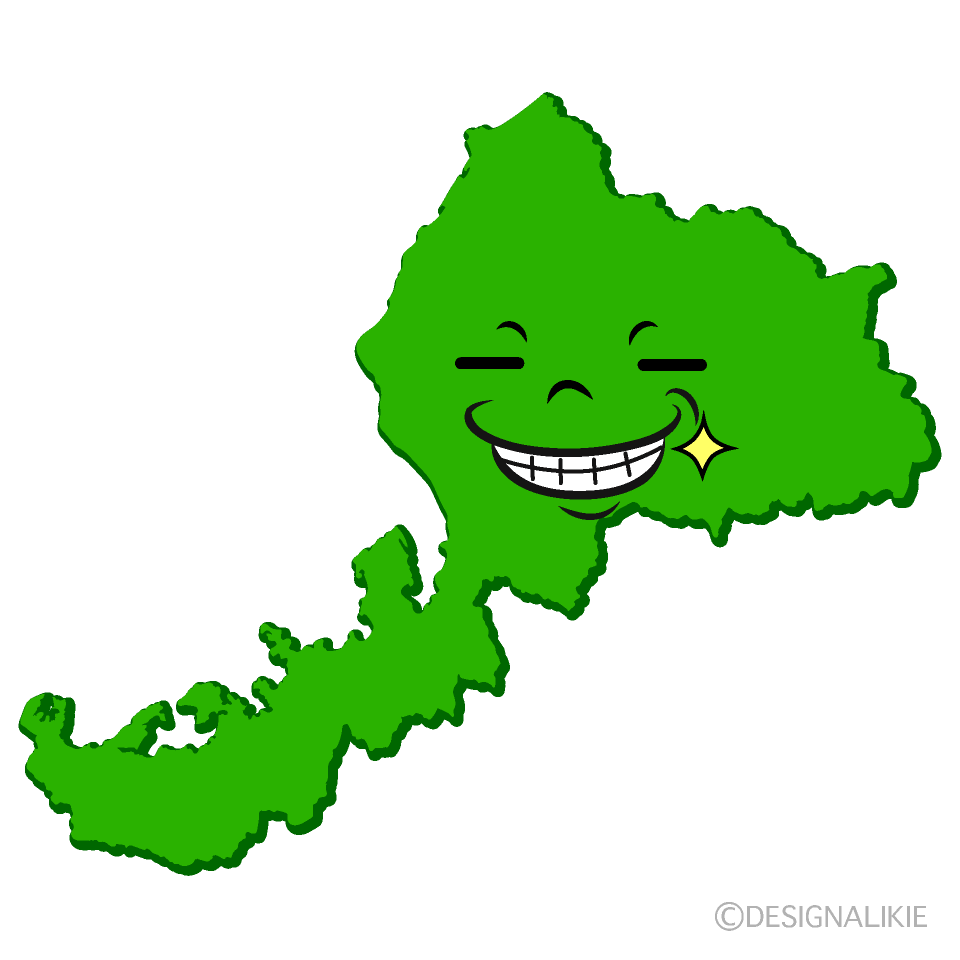 かわいいニヤリの福井県イラスト