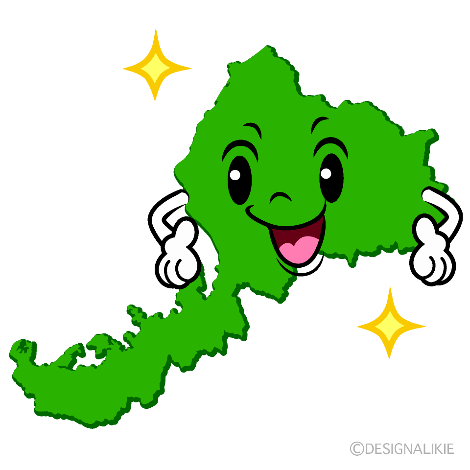 かわいい煌く福井県イラスト