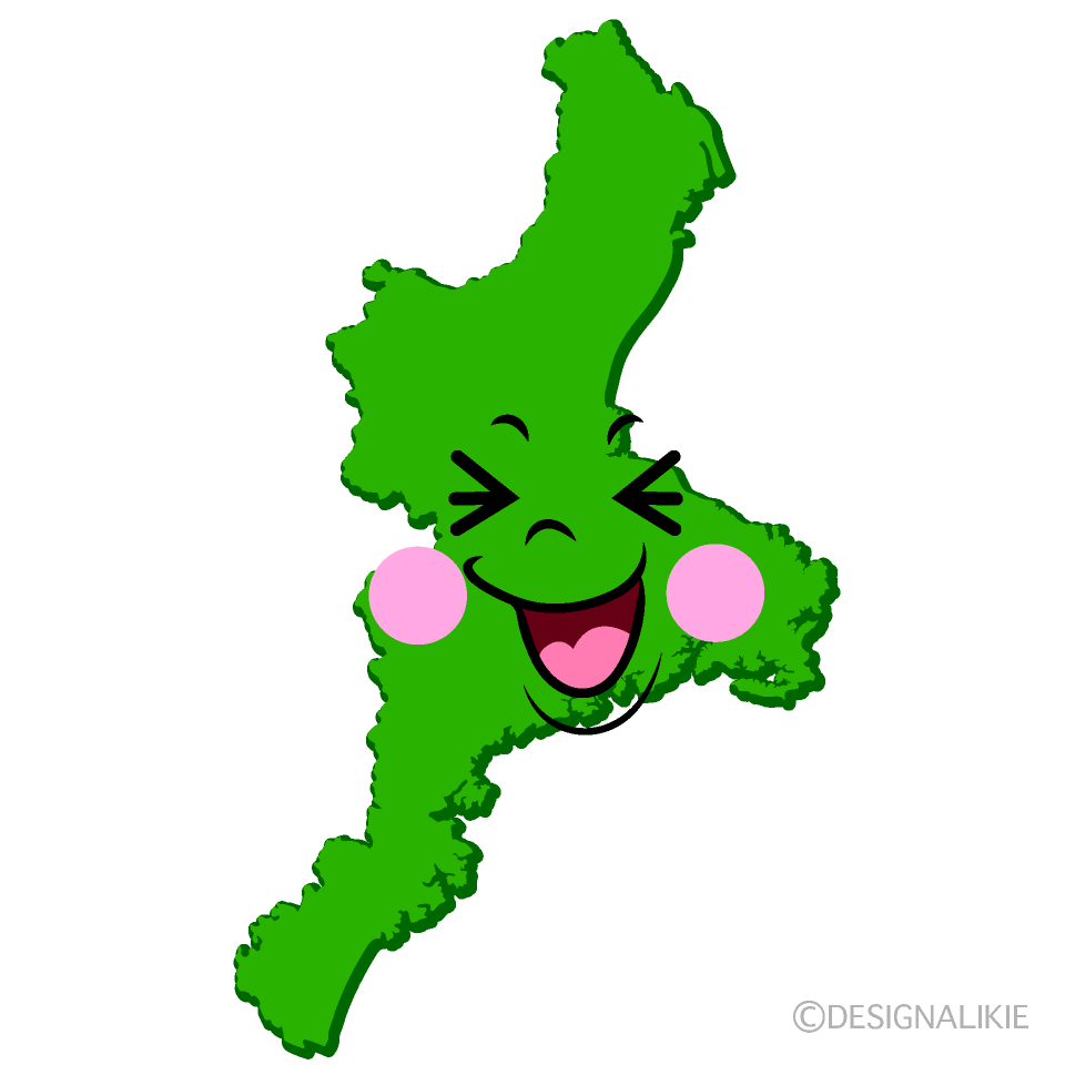 かわいい笑う三重県イラスト