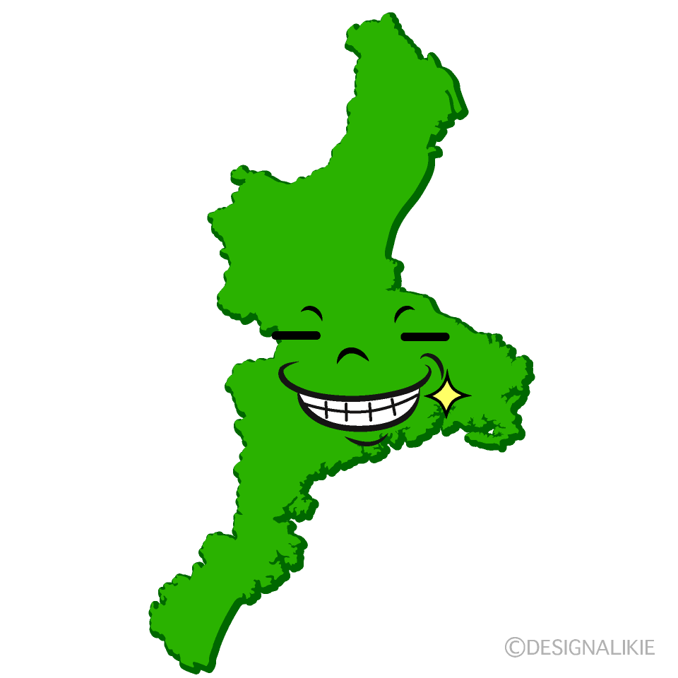 かわいいニヤリの三重県イラスト