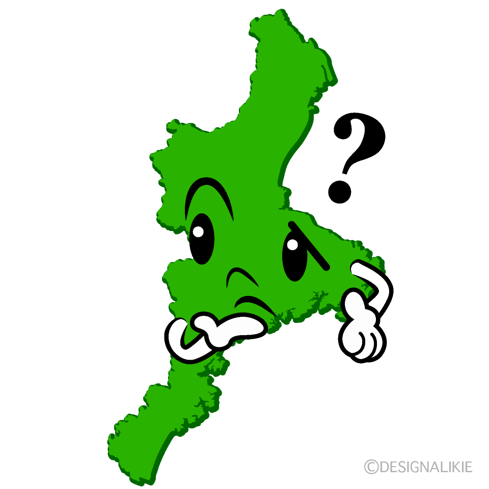 かわいい考える三重県イラスト