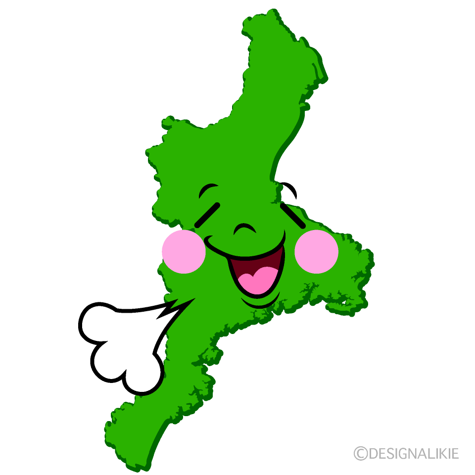 かわいいリラックスする三重県イラスト