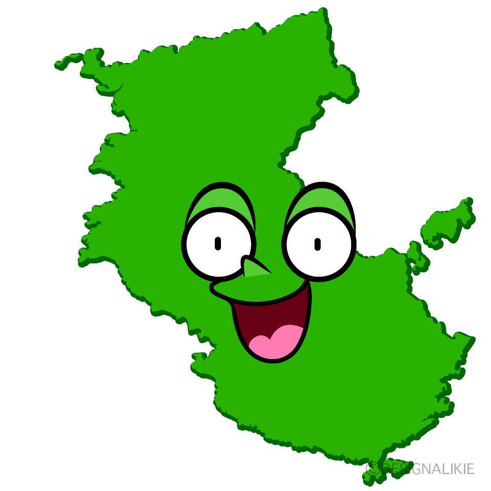 かわいい驚く和歌山県イラスト