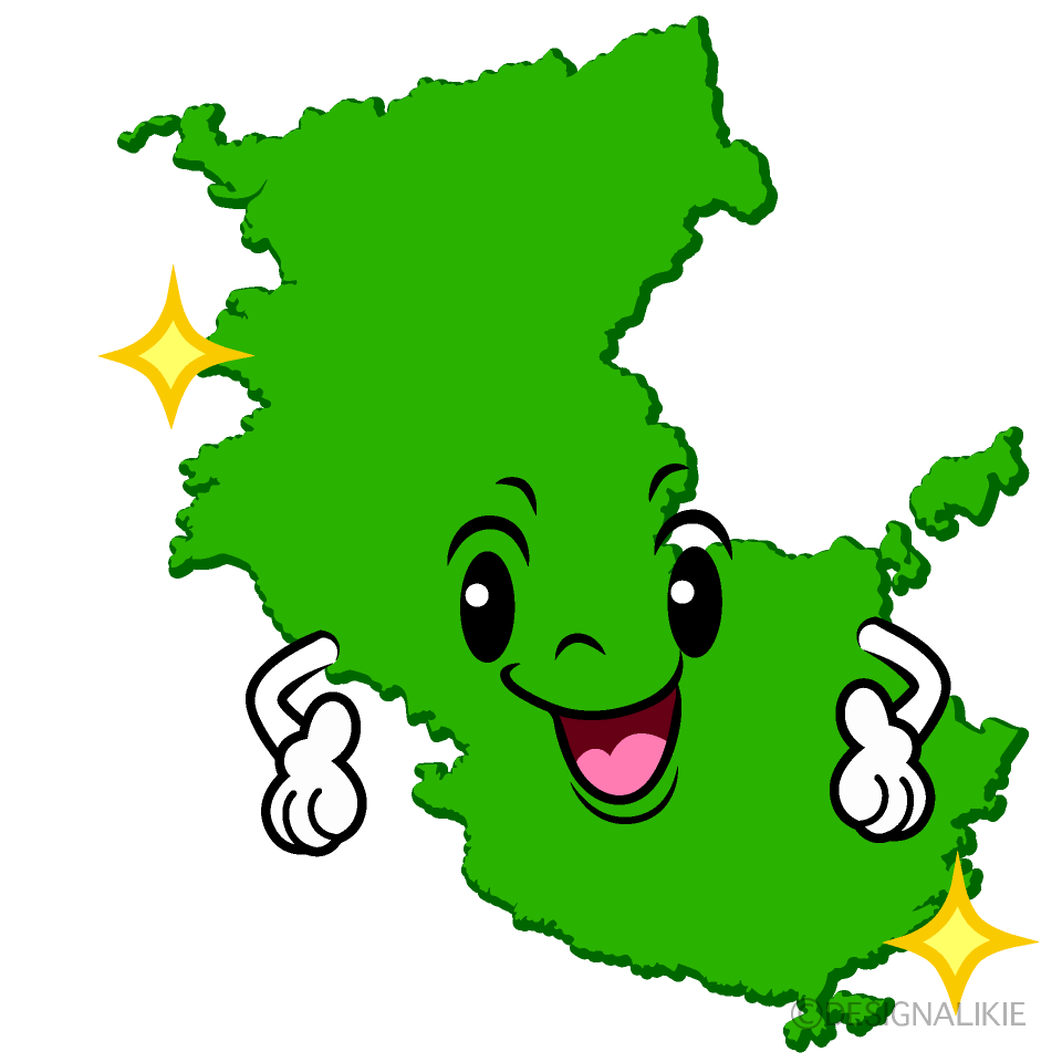 かわいい煌く和歌山県イラスト