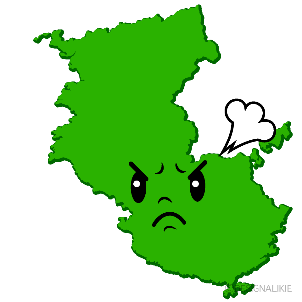 Cute Angry Wakayama Prefecture Clipart