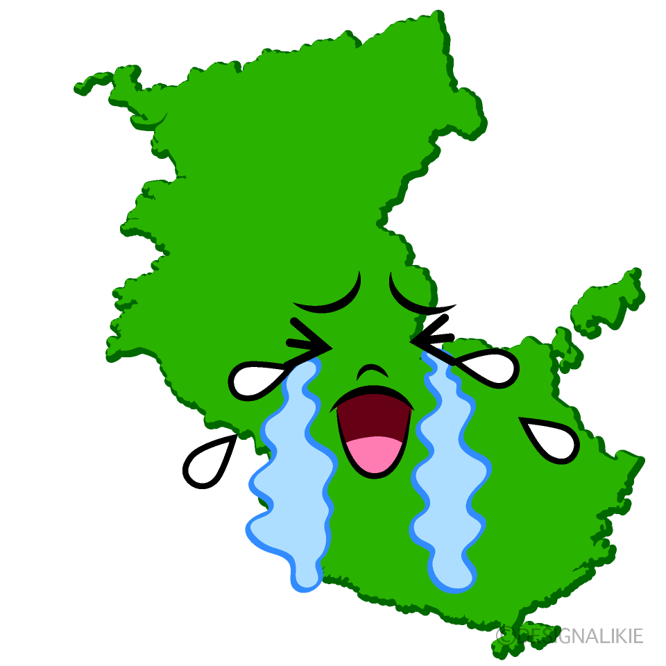 かわいい泣く和歌山県イラスト