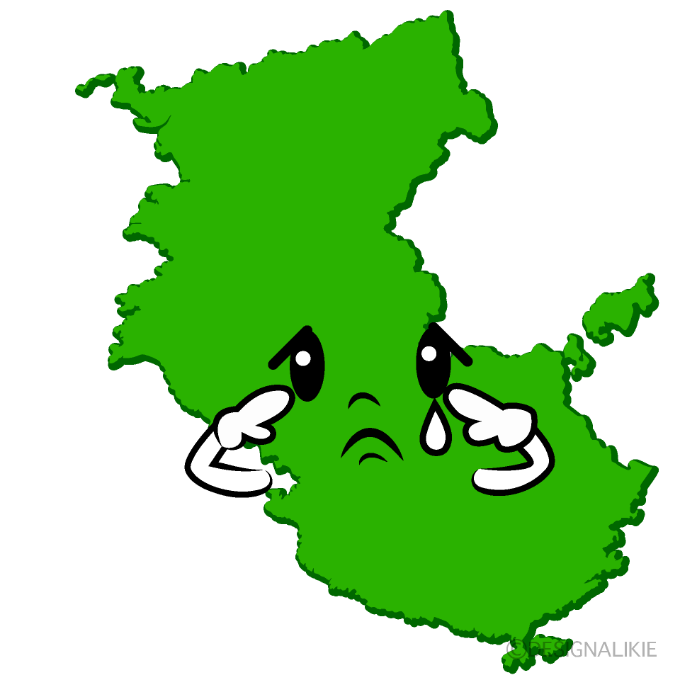 かわいい悲しい和歌山県イラスト