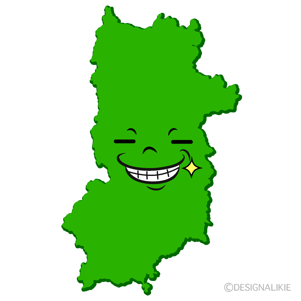かわいいニヤリの奈良県イラスト