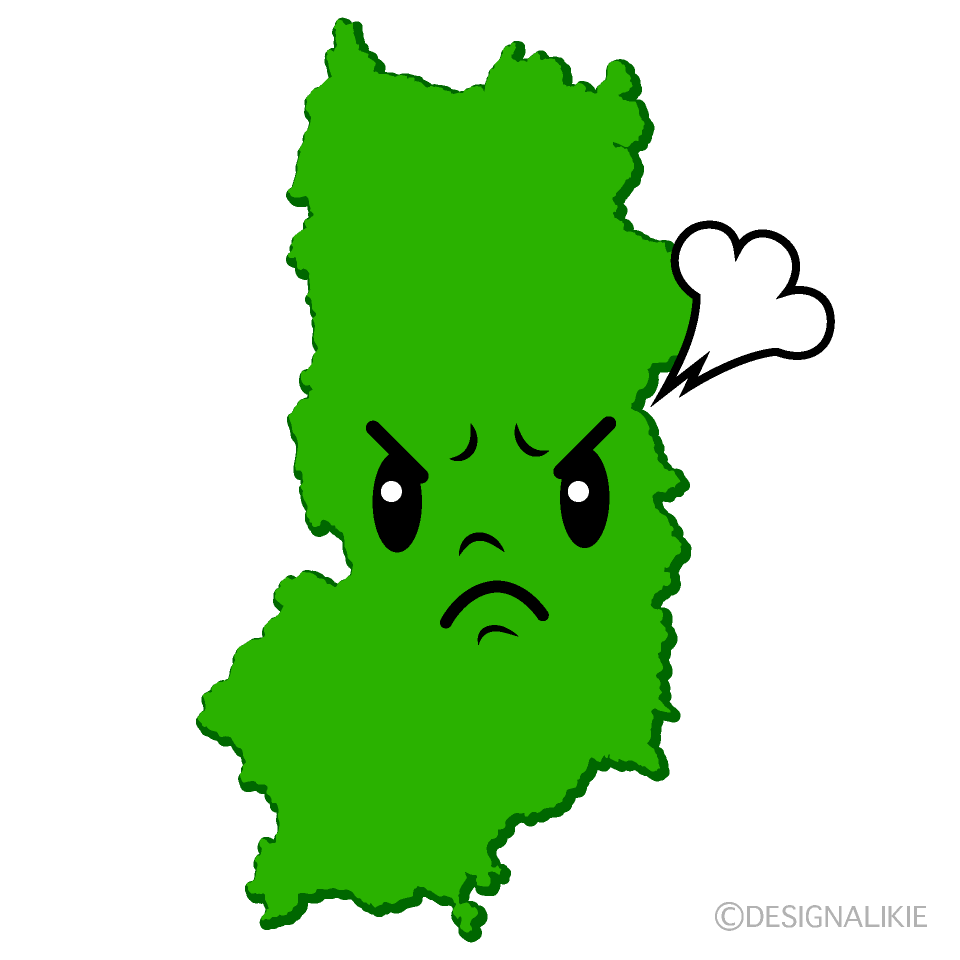 かわいい怒る奈良県イラスト