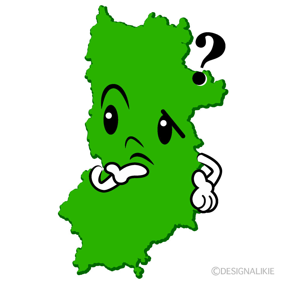 かわいい考える奈良県イラスト
