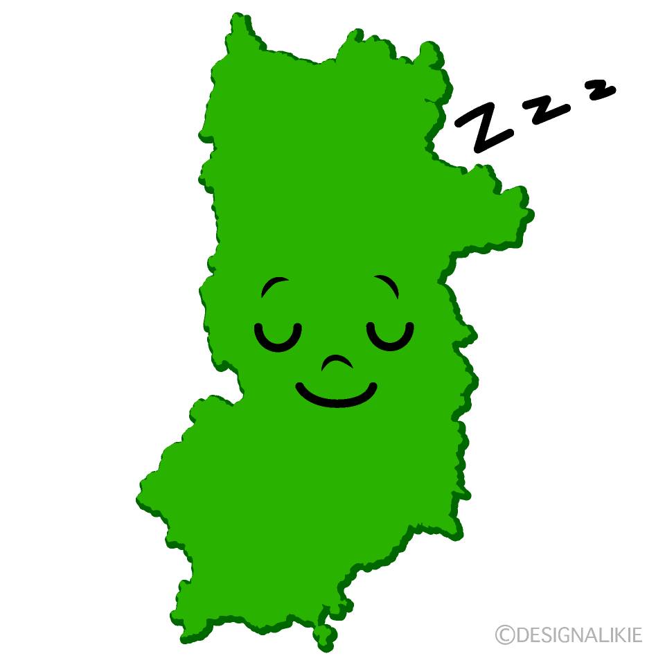 かわいい寝る奈良県イラスト