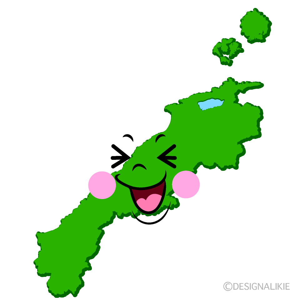 かわいい笑う島根県イラスト