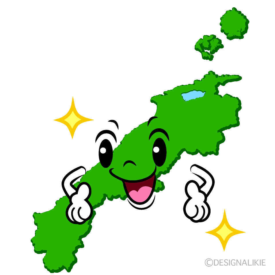かわいい煌く島根県イラスト