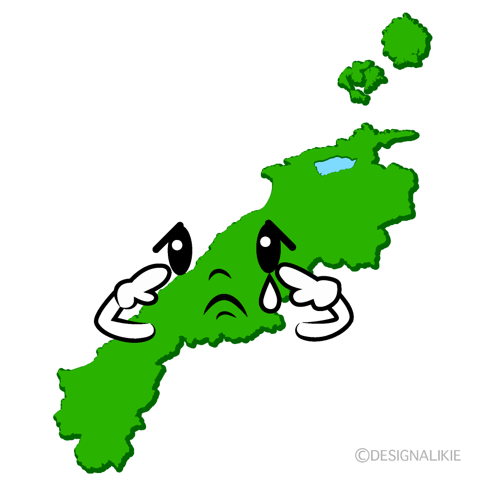 かわいい悲しい島根県イラスト