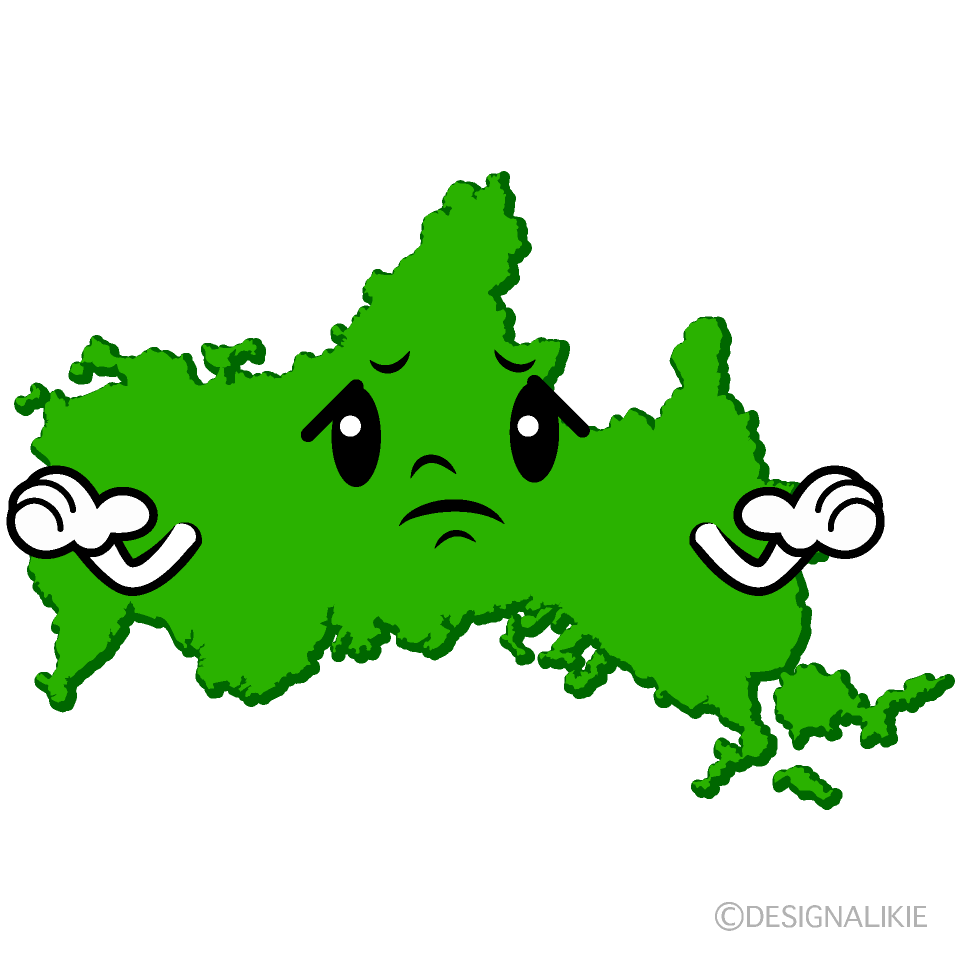 かわいい困る山口県イラスト